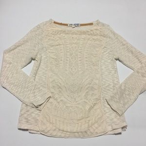 Geometric Lace Long Sleeve Top